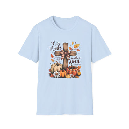 Thanksgiving Faith T-Shirt, Unisex Cozy Tee, Religious Harvest Apparel, Seasonal Gift, Fall Celebration Wear