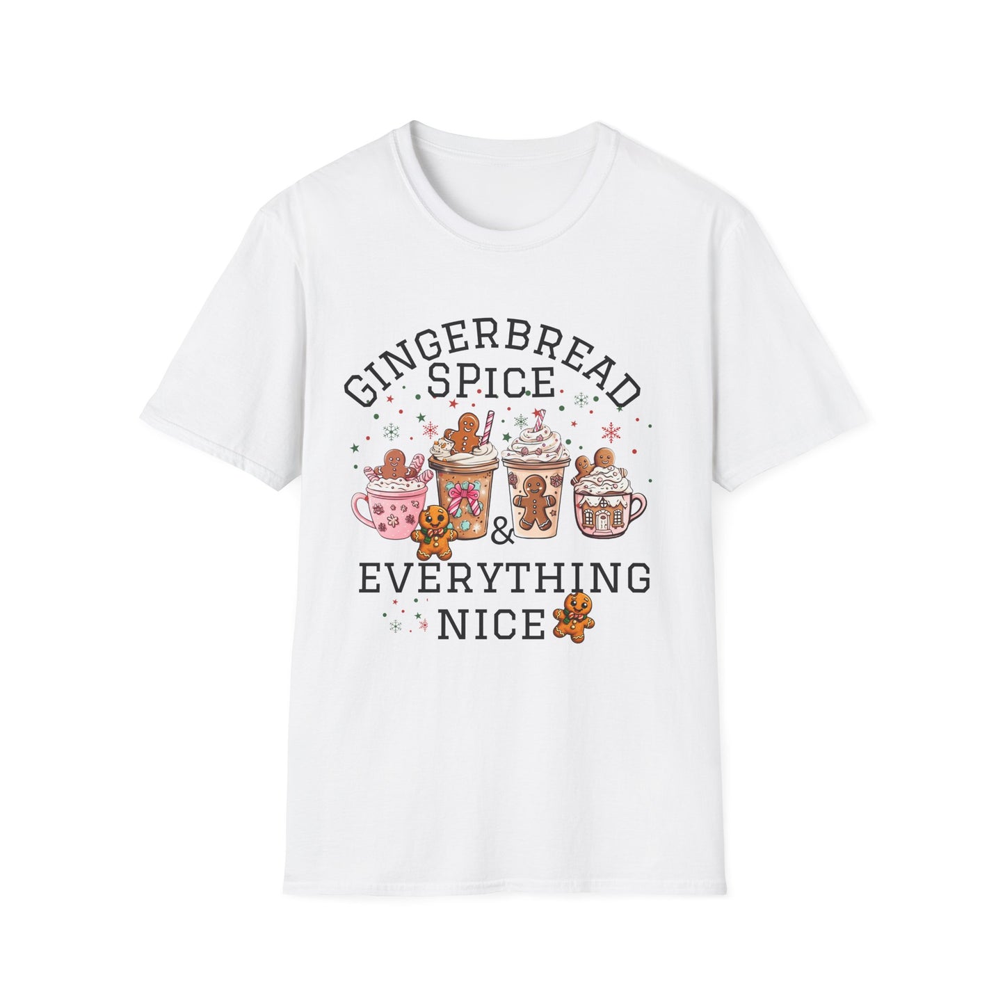 Gingerbread Spice T-Shirt, Unisex Holiday Tee, Christmas Gift, Cozy Attire, Winter Celebration, Festive Apparel