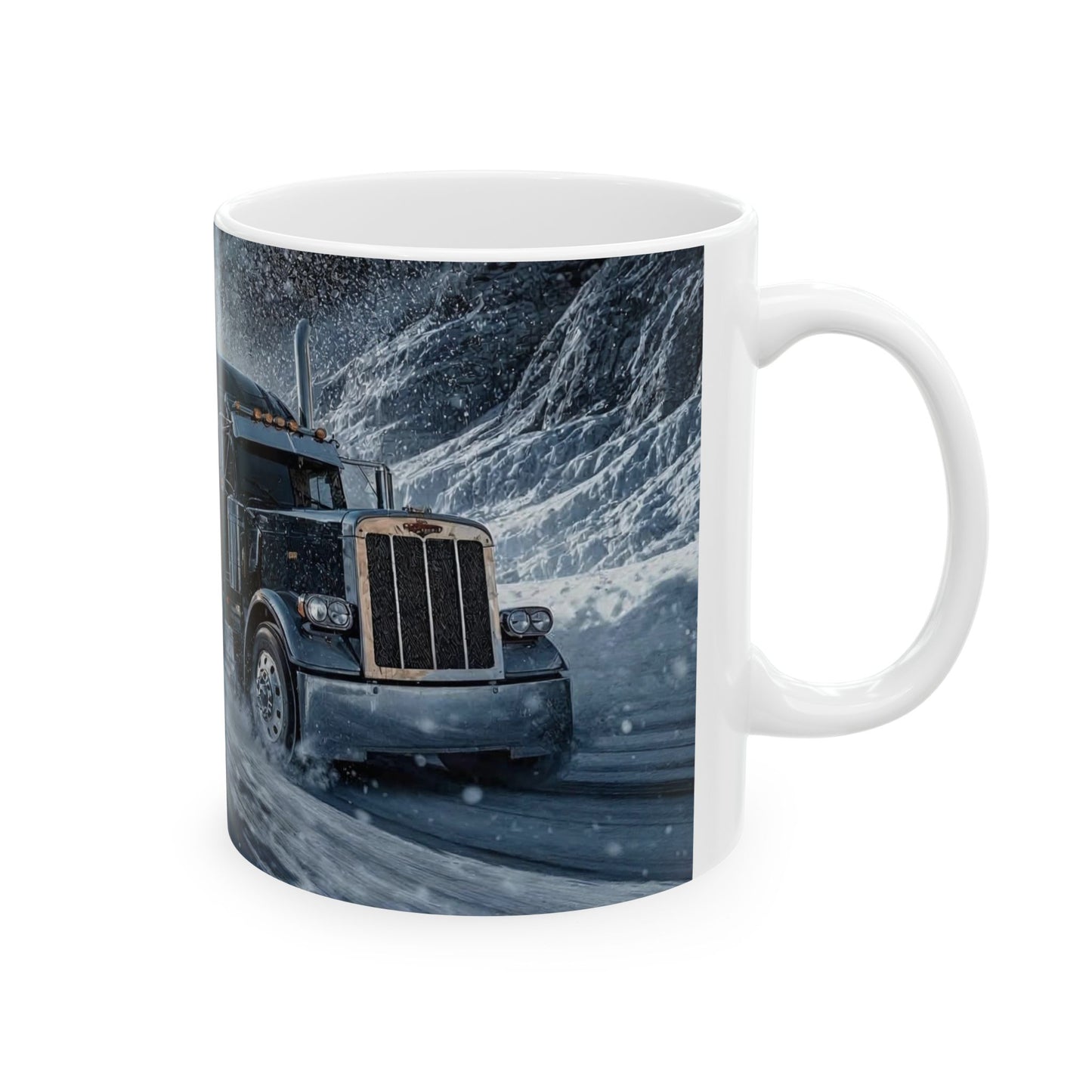 Winter Trucking Ceramic Mug