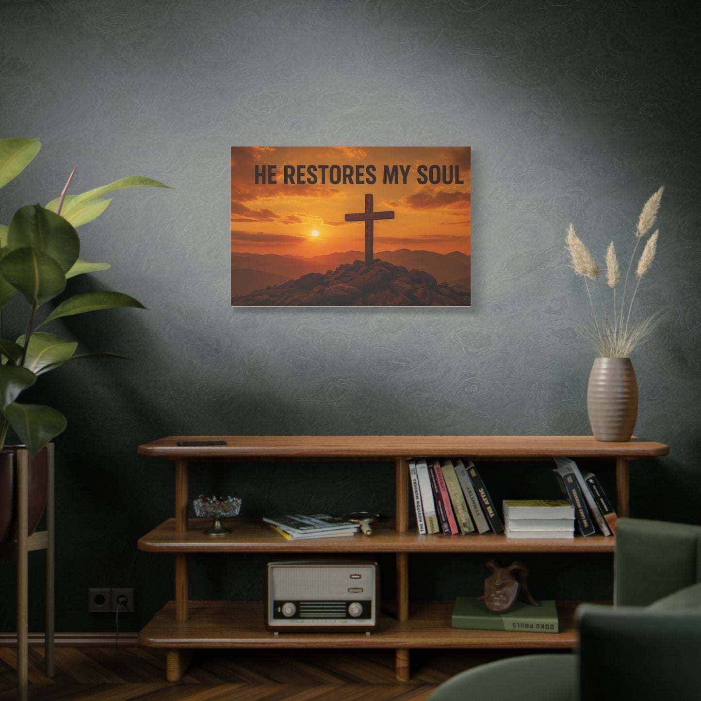 He Restores My Soul Canvas Wall Art