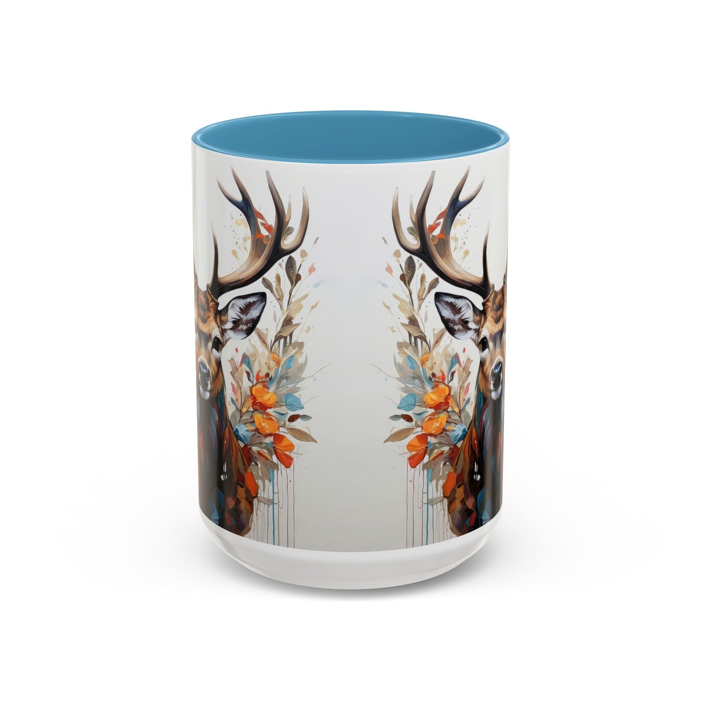 Deer Floral Accent Coffee Mug — Autumn Stag 11/15oz