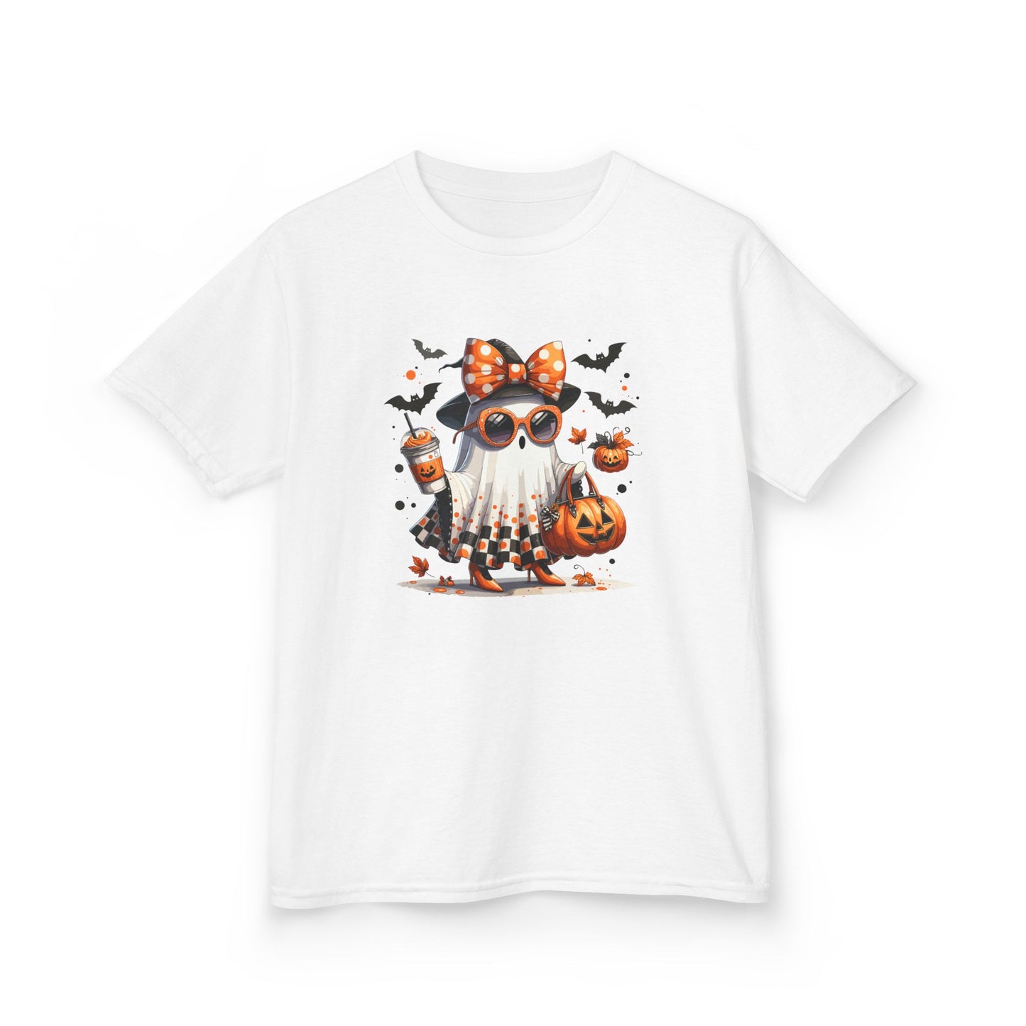 Halloween Ghost Kids Tee, Cute Halloween Shirt for Kids, Trick or Treat T-Shirt, Halloween Costume, Spooky Kids Apparel