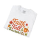 Autumn Faith Tee: Fall Favorite Sweaters, Unisex Softstyle T-Shirt, Thanksgiving Gift, Cozy Casual Wear, Faith-Based Apparel