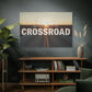 Crossroad Inspirational Canvas Print — “God Meets You at the Crossroad” Sunset Wall Art
