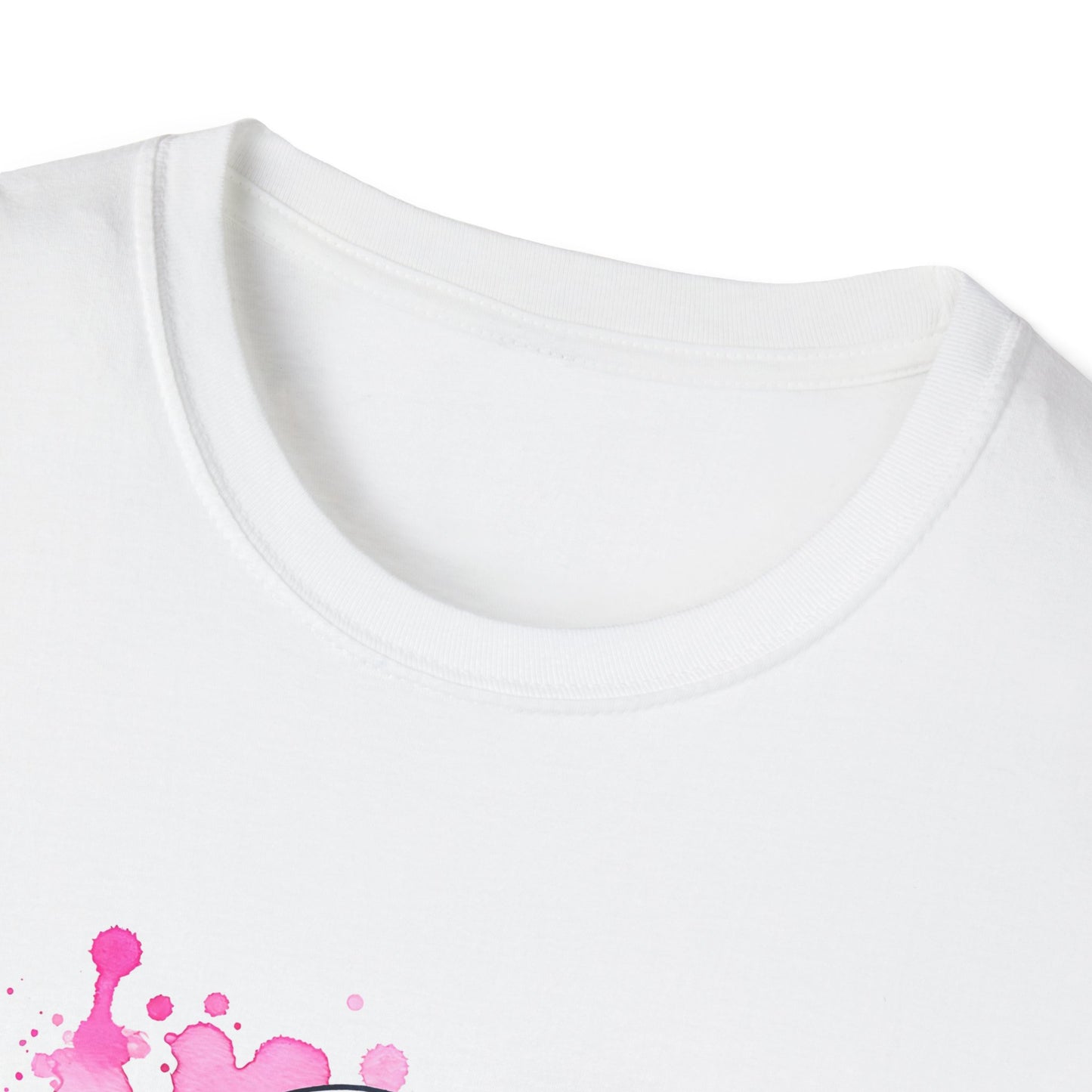 Cute Ghost Breast Cancer Awareness T-Shirt for October, Halloween Tee, Unisex Softstyle Shirt, Fall Fashion, Spooky Season