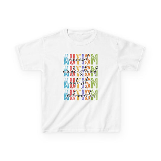 Colorful Autism Awareness Kids Tee, Support Autism, Gift for Kids, Inclusive Fashion, Awareness Month, Fun T-Shirt