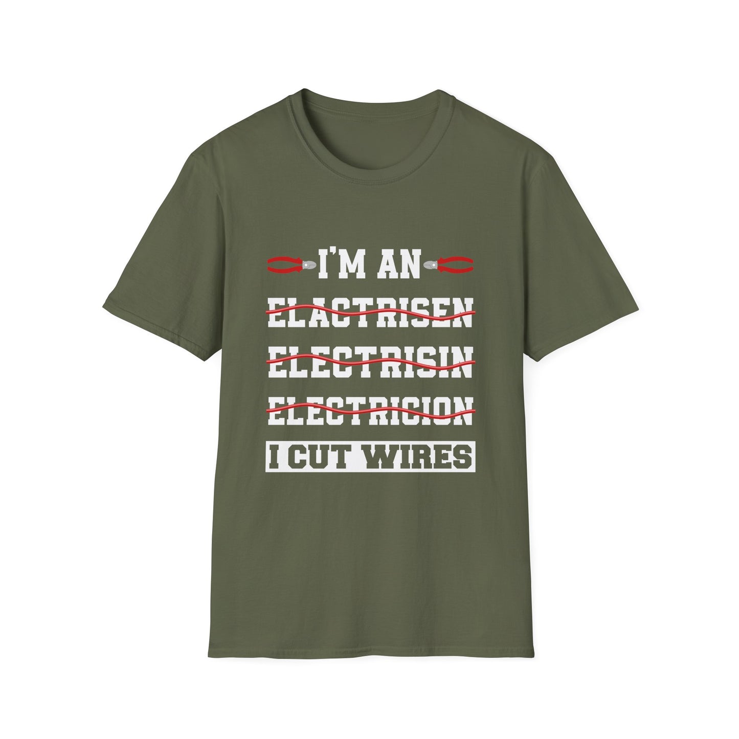 Electrician Humor T-Shirt, Unisex Electrician Gift, Funny Job Tee, Gift for Him, I Cut Wires Shirt, Workwear