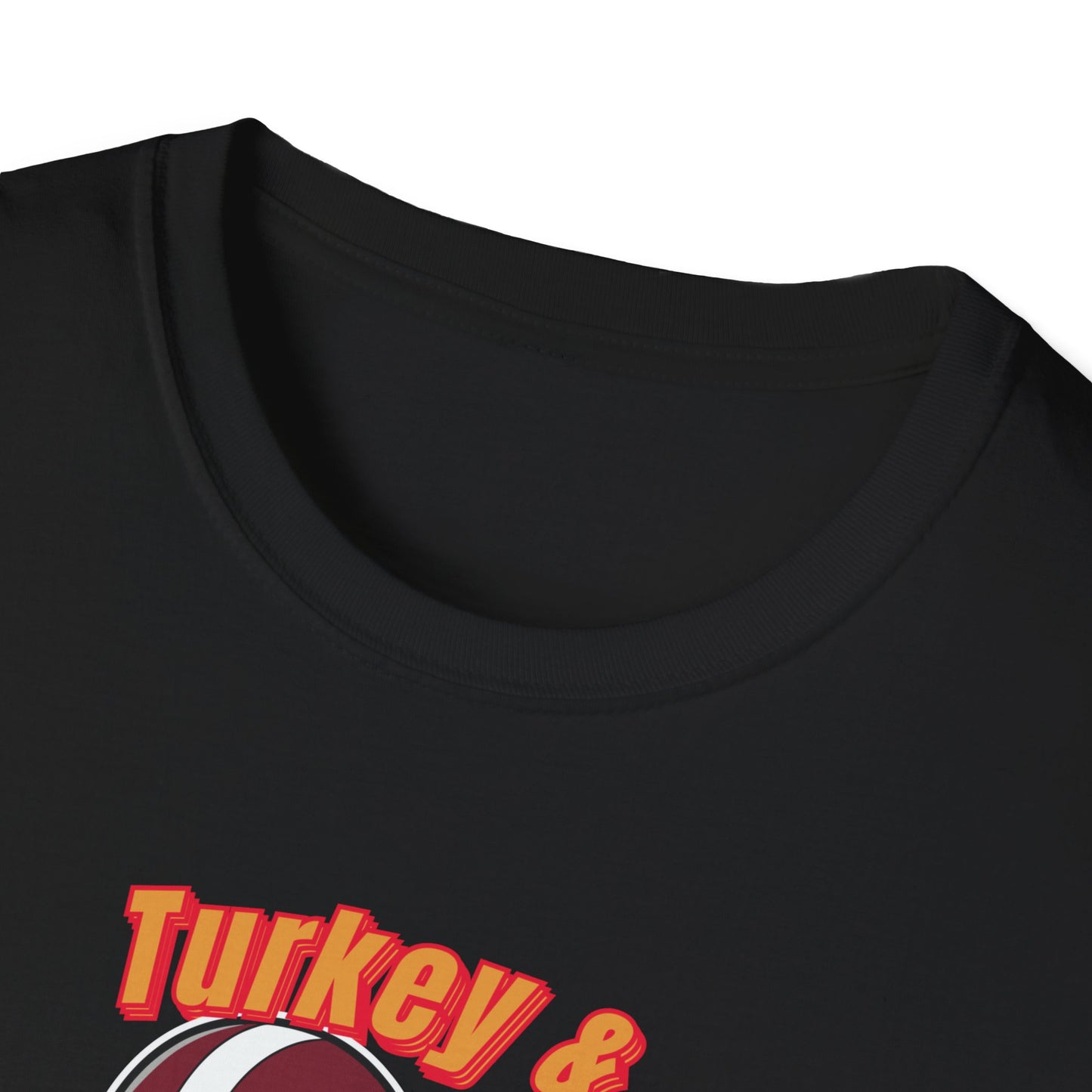 Thanksgiving Football Turkey T-Shirt - Fun Unisex Tee for Game Day