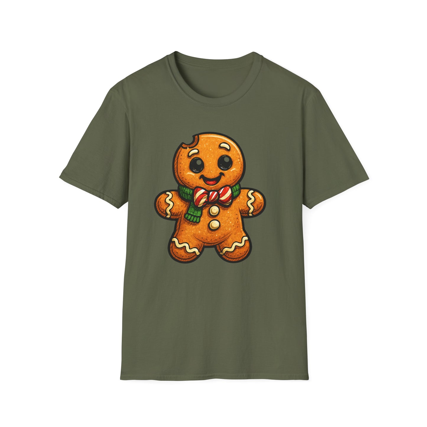 Cute Gingerbread Cookie T-Shirt, Holiday Shirt, Christmas Gift, Unisex Tee, Festive Apparel, Cozy Wear, Winter Fashion