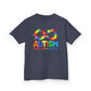 Colorful Autism Awareness Kids Tee, Bright Rainbow Tee, Support, Understand, Love, Gift for Autism Month, Kids Apparel