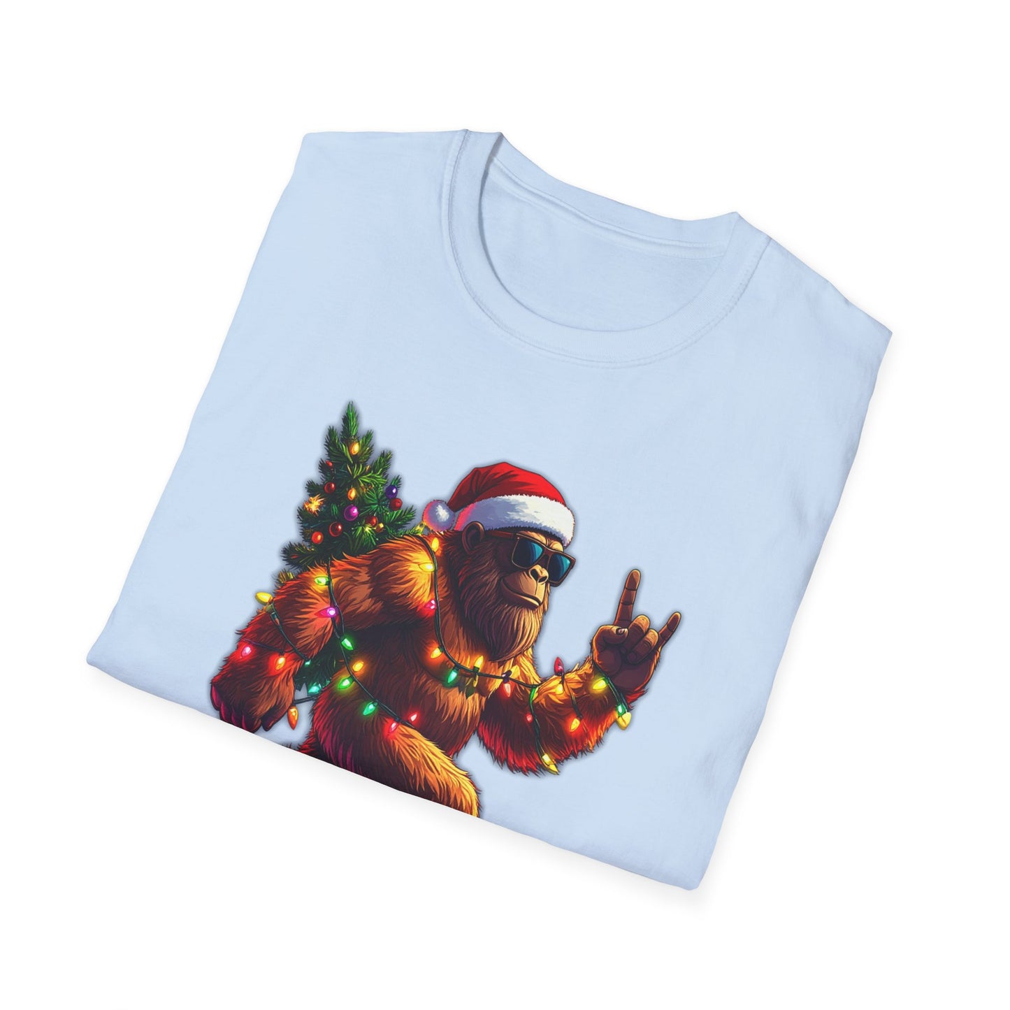 Sasquatch Christmas T-Shirt – “Sasquatchin’ Through the Snow” Holiday Tee