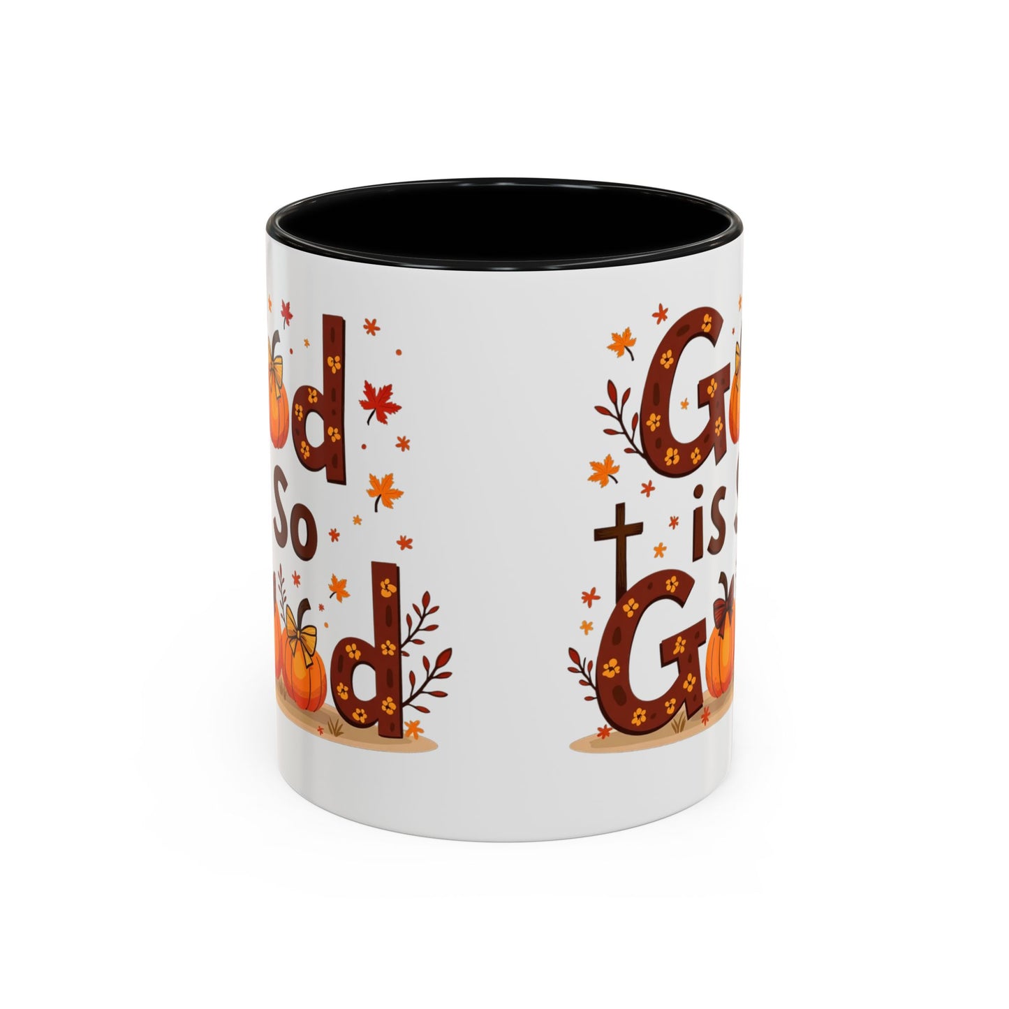 God Is So Good Fall Coffee Mug — Thanksgiving Pumpkin Accent Mug (11/15oz)