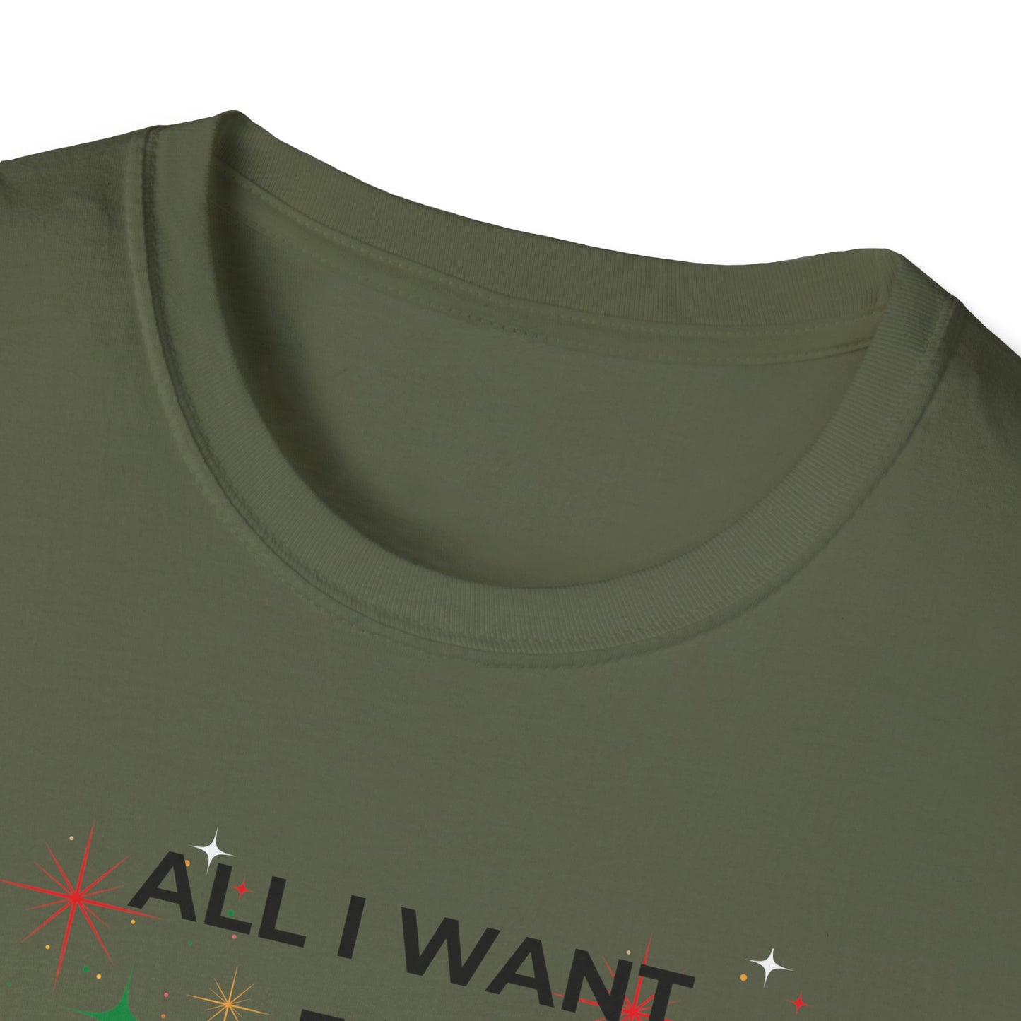Christmas T-Shirt — "All I Want for Christmas is a Silent Night" Holiday Tee