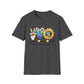 Down Syndrome Awareness T-Shirt, Unisex Graphic Tee, Peace Love T21 Casual Wear, Gift for Awareness Month, Sunshine Heart Design