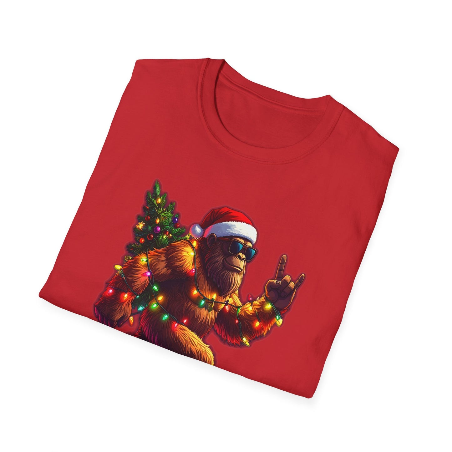 Sasquatch Christmas T-Shirt – “Sasquatchin’ Through the Snow” Holiday Tee