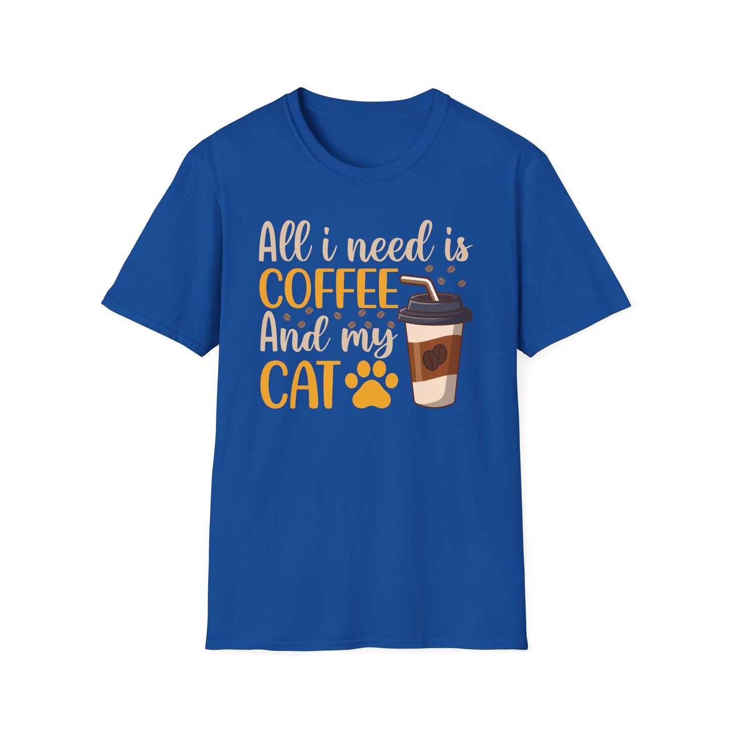 Coffee & Cat Lovers Unisex Softstyle T-Shirt
