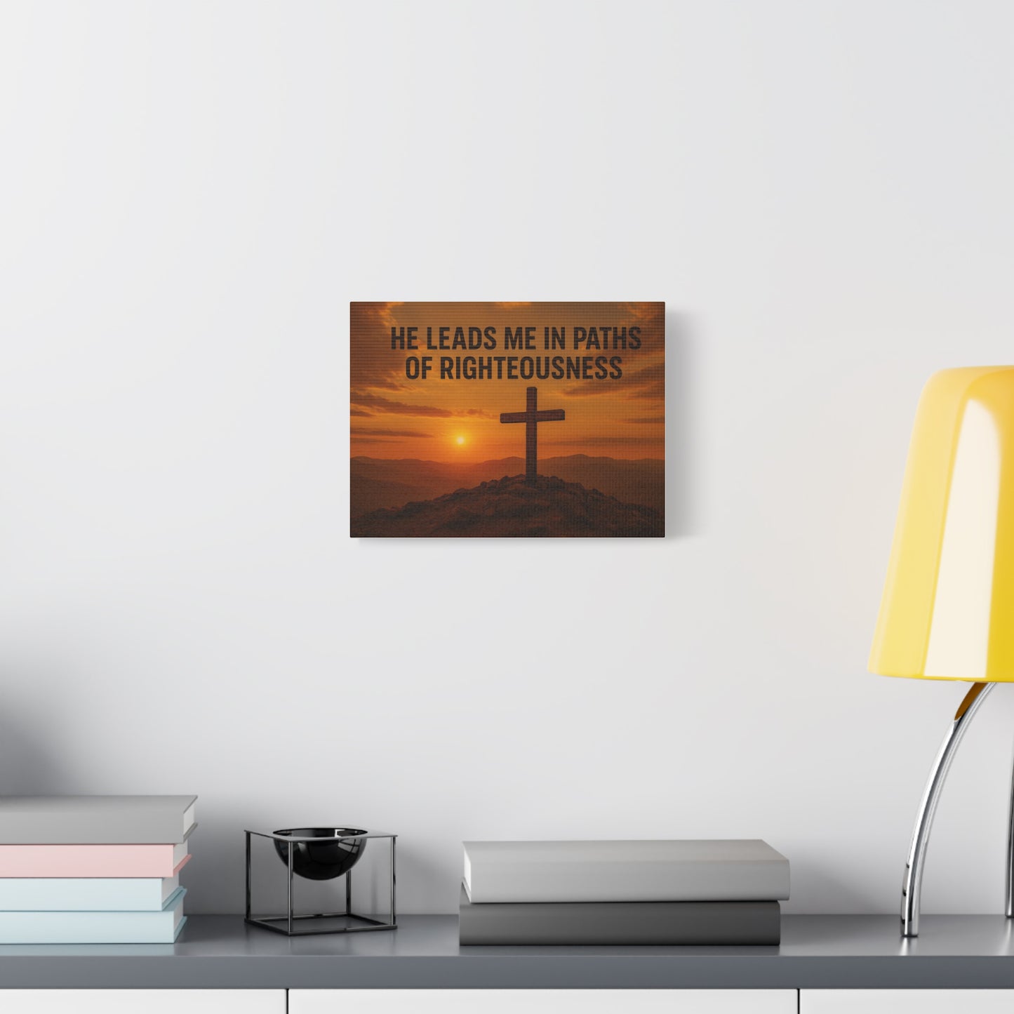 He Leads Me in Paths of Righteousness Canvas Wall Art