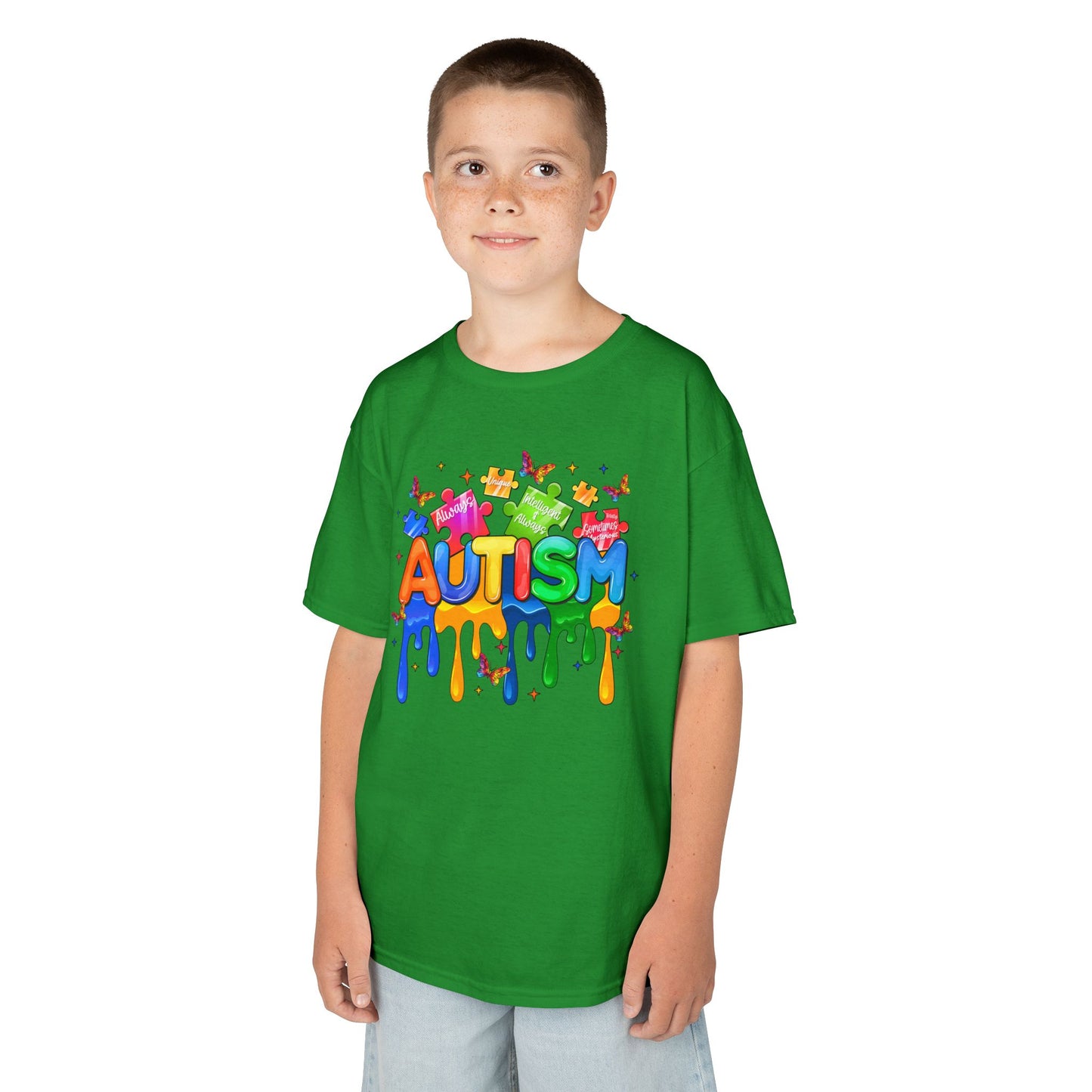 Colorful Autism Awareness Kids Tee, Autism Support T-Shirt, Kids Educational Apparel, Fun Children's Gifts, Family Awareness Shirt