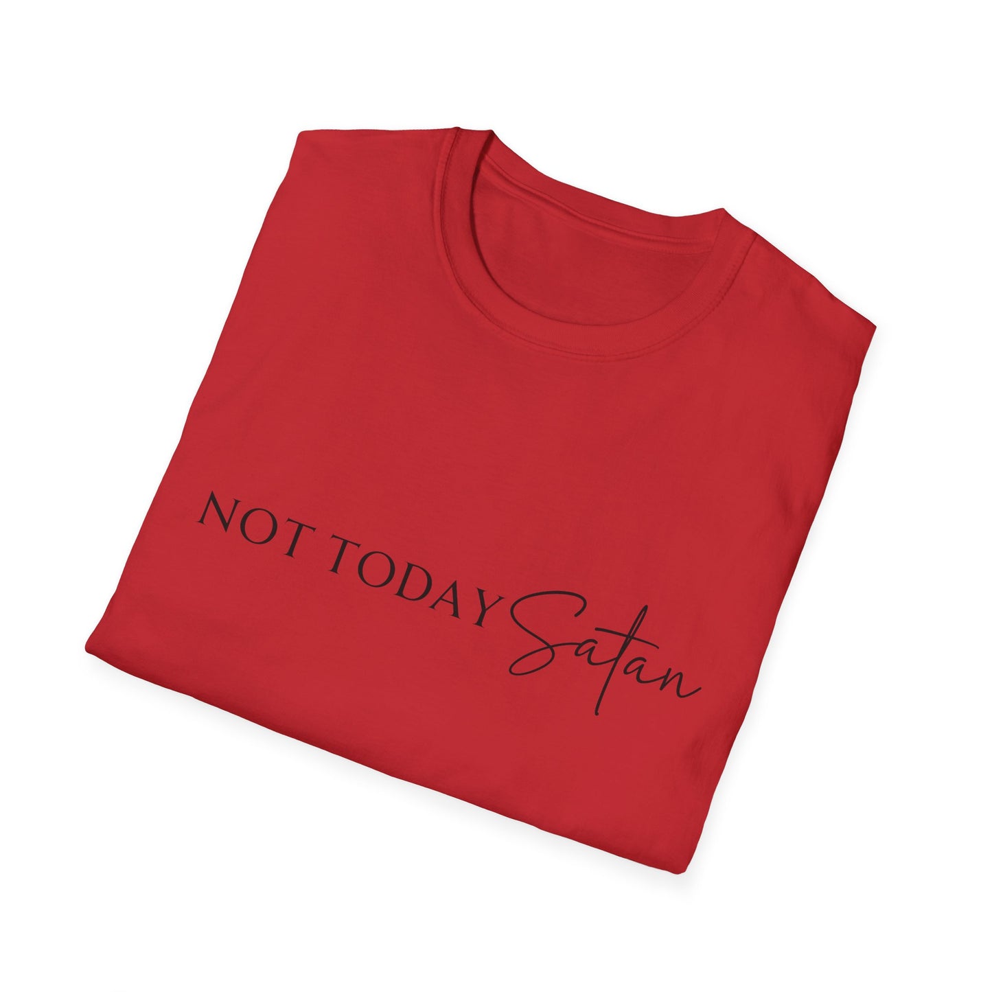Not Today Satan Unisex Softstyle T-Shirt, Fun Casual Tee, Gift for Sarcastic Friends, Everyday Wear, Trendy Statement Shirt