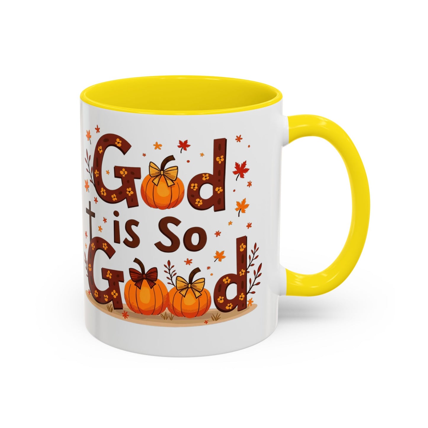 God Is So Good Fall Coffee Mug — Thanksgiving Pumpkin Accent Mug (11/15oz)