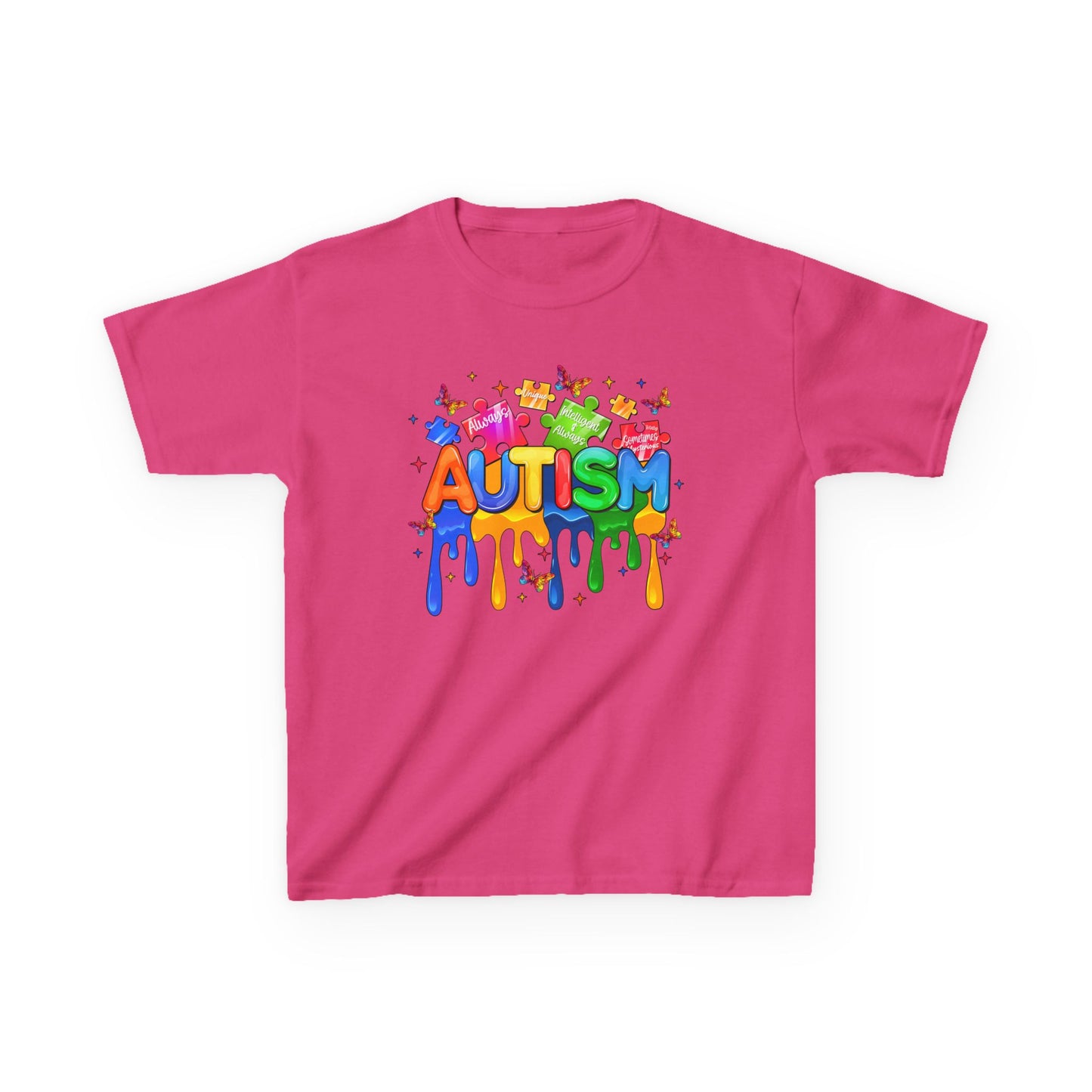 Colorful Autism Awareness Kids Tee, Autism Support T-Shirt, Kids Educational Apparel, Fun Children's Gifts, Family Awareness Shirt