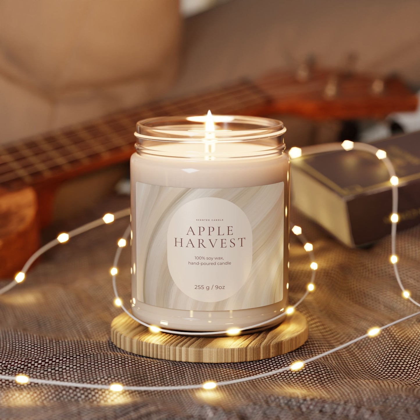 Apple Harvest Scented Soy Candle — 9oz Fall Fragrance Jar