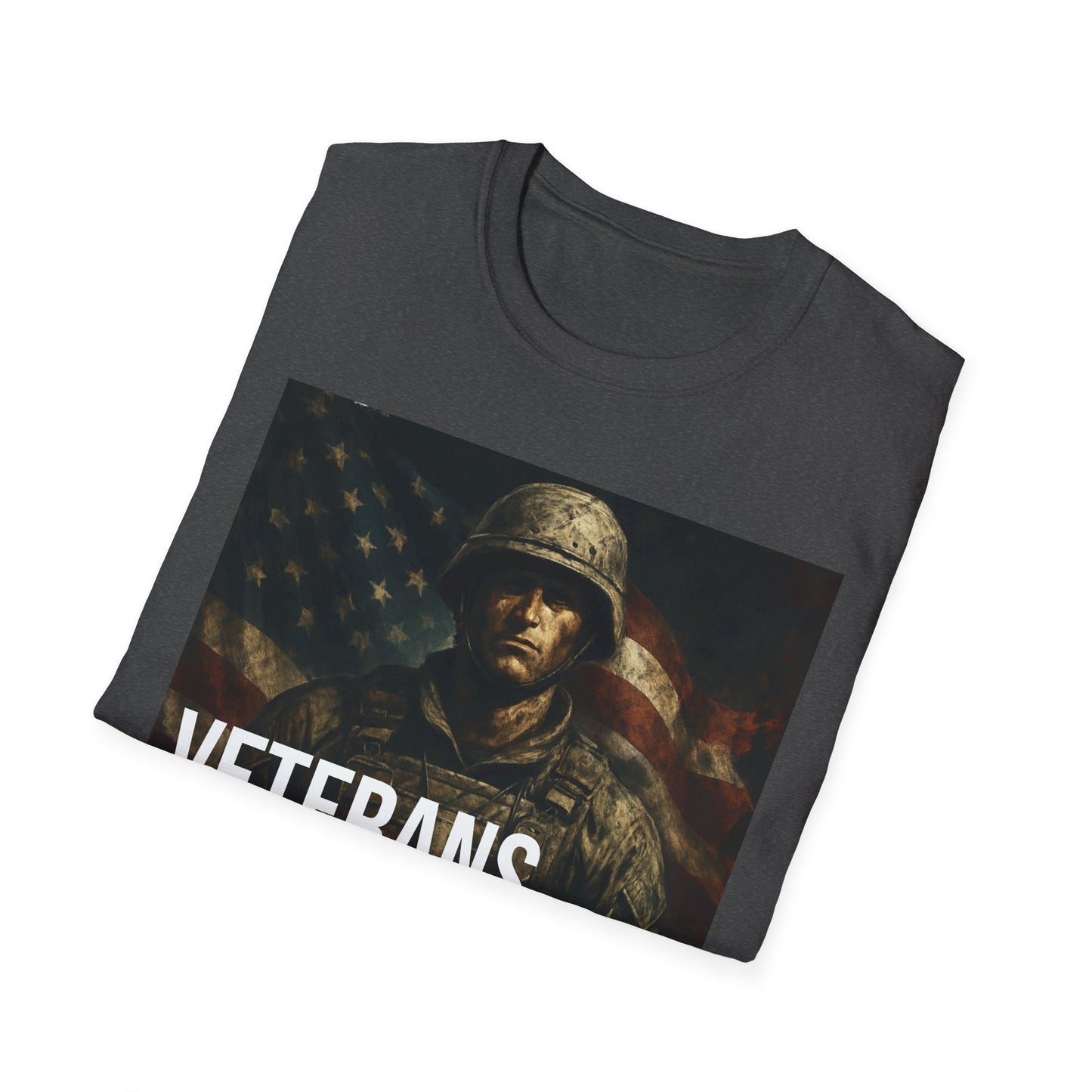 Veterans Before Politics Unisex Softstyle T-Shirt, Military Apparel, Veteran Pride Tee, Unisex Graphic Tee, Patriotic Gift
