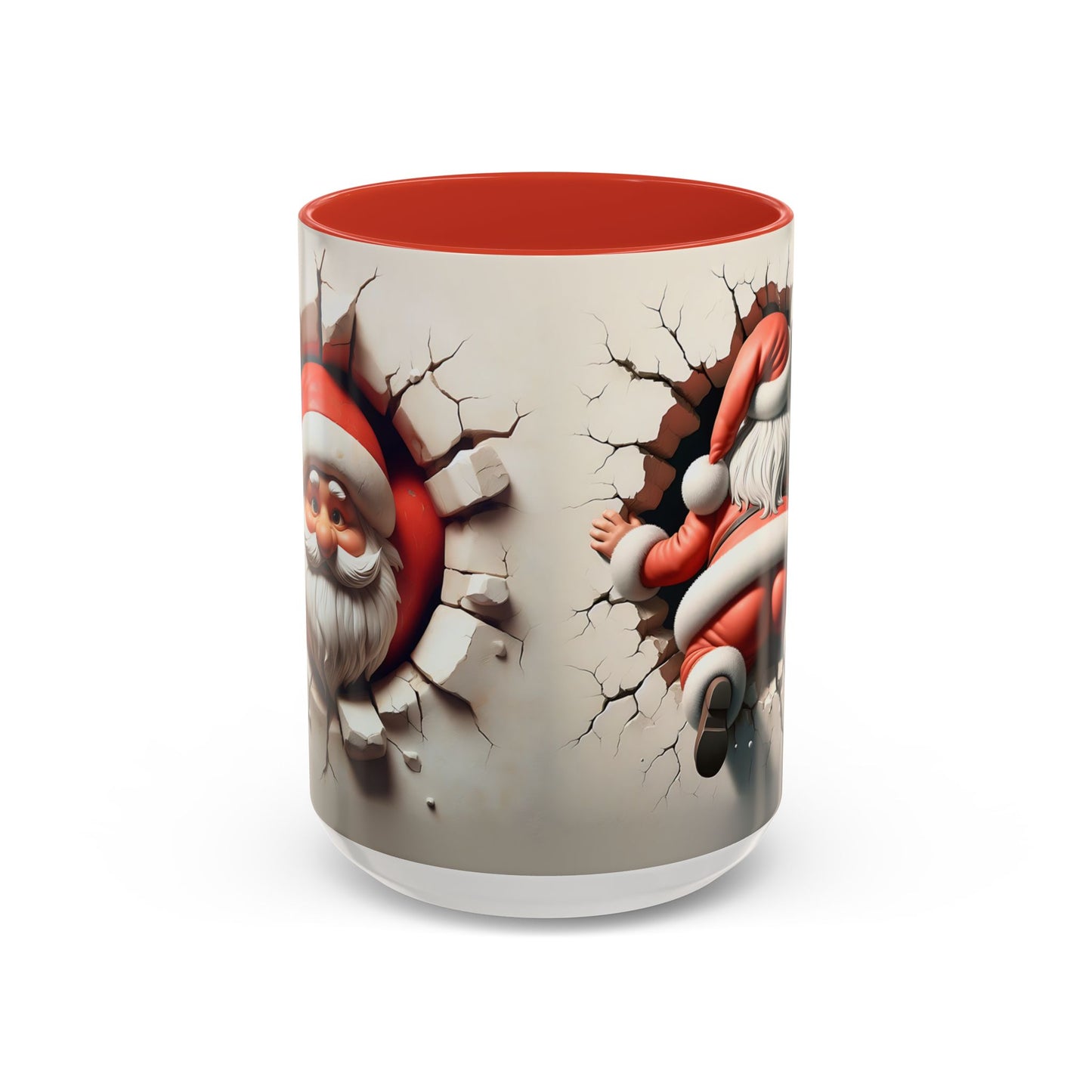 Santa Holiday Accent Coffee Mug - Fun Festive Design