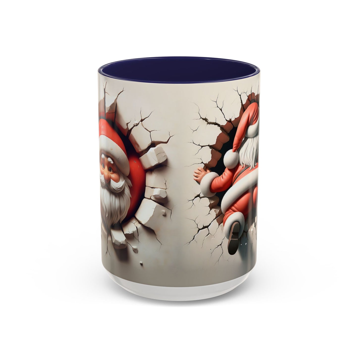 Santa Holiday Accent Coffee Mug - Fun Festive Design