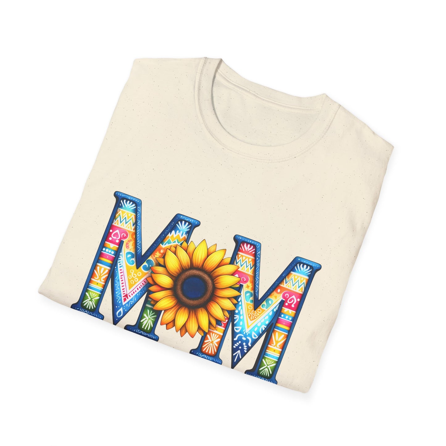 Colorful Mom Sunflower T-Shirt - Perfect Gift for Mother's Day, Birthday, Family Gatherings, Stylish Summer Wear