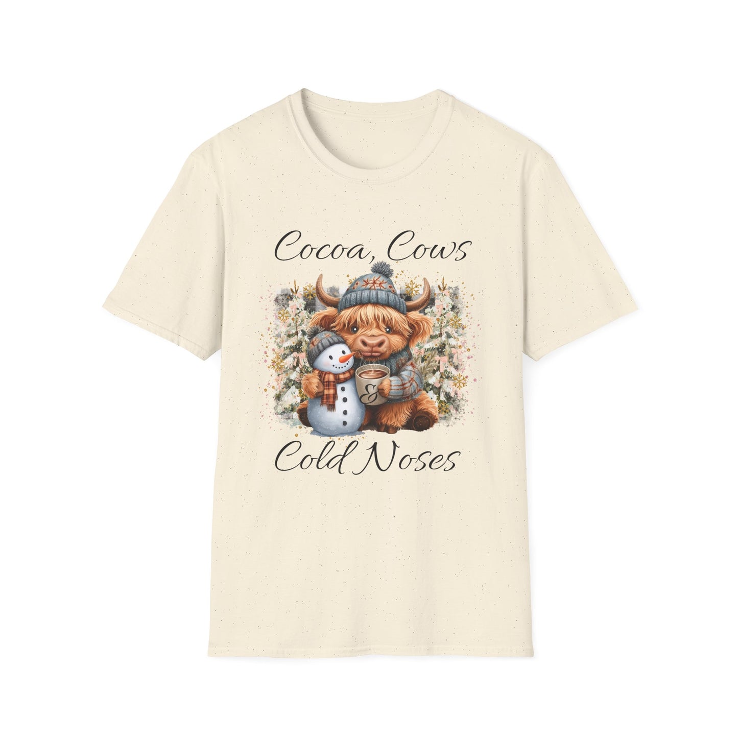 Cocoa Cows Cold Noses T-Shirt | Winter Apparel, Holiday Gift, Cute Animal Tee, Cow Lovers, Cozy Style