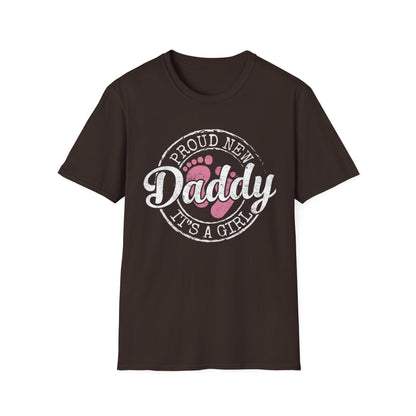 Proud New Daddy T-Shirt | Unisex Softstyle Tee for New Fathers, Baby Shower Gift, Father's Day, Cute Dad Apparel, New Parent