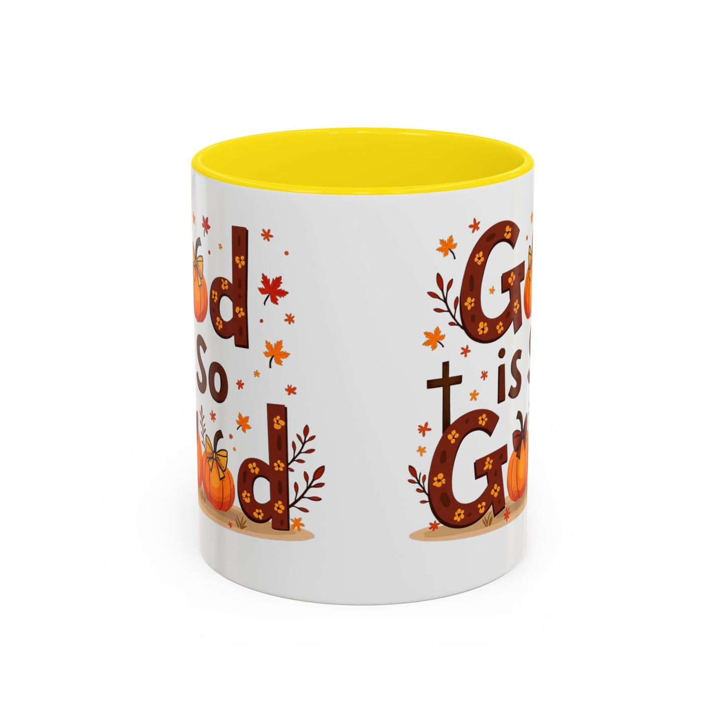 God Is So Good Fall Coffee Mug — Thanksgiving Pumpkin Accent Mug (11/15oz)
