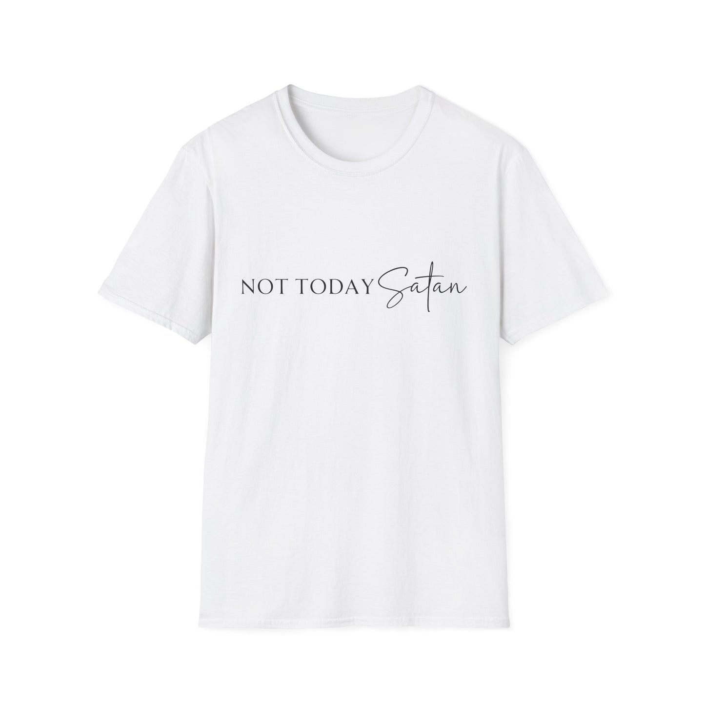 Not Today Satan Unisex Softstyle T-Shirt, Fun Casual Tee, Gift for Sarcastic Friends, Everyday Wear, Trendy Statement Shirt