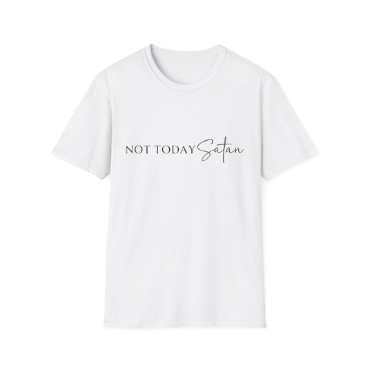 Not Today Satan Unisex Softstyle T-Shirt, Fun Casual Tee, Gift for Sarcastic Friends, Everyday Wear, Trendy Statement Shirt