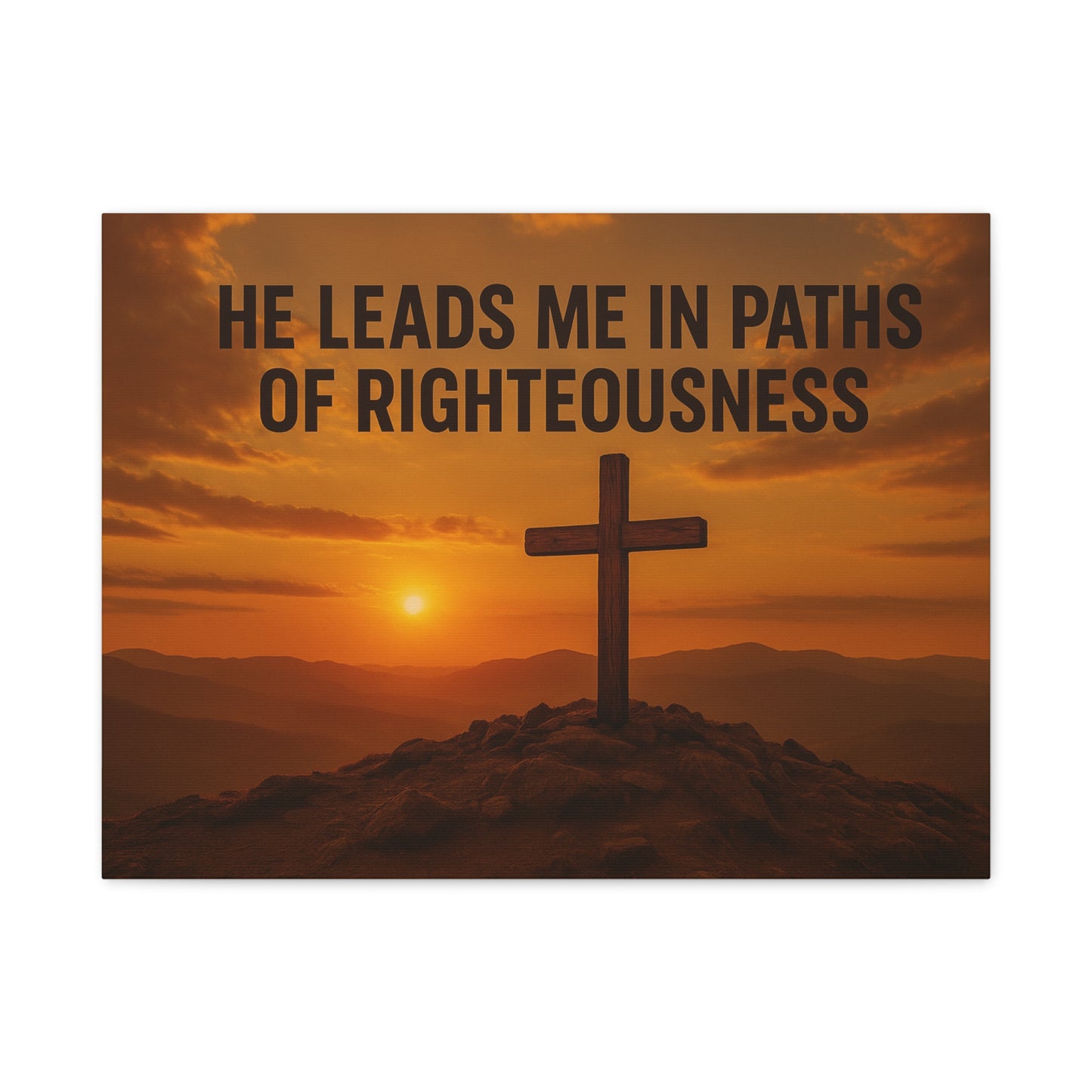 He Leads Me in Paths of Righteousness Canvas Wall Art