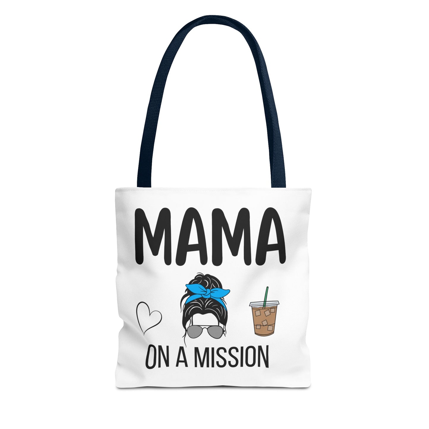 Mama On A Mission Tote Bag – Cute Coffee Mom Graphic Tote