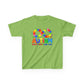 Colorful Autism Awareness Kids Tee, Bright Rainbow Tee, Support, Understand, Love, Gift for Autism Month, Kids Apparel