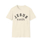 Jesus Saves Unisex Softstyle T-Shirt, Inspirational Graphic Tee, Christian Apparel, Faith-Based Gift, Casual Wear