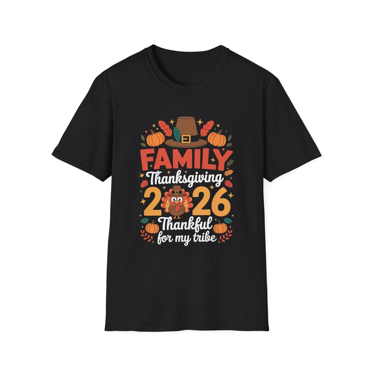 Thanksgiving Family T-Shirt - 2026 Grateful for My Tribe Design