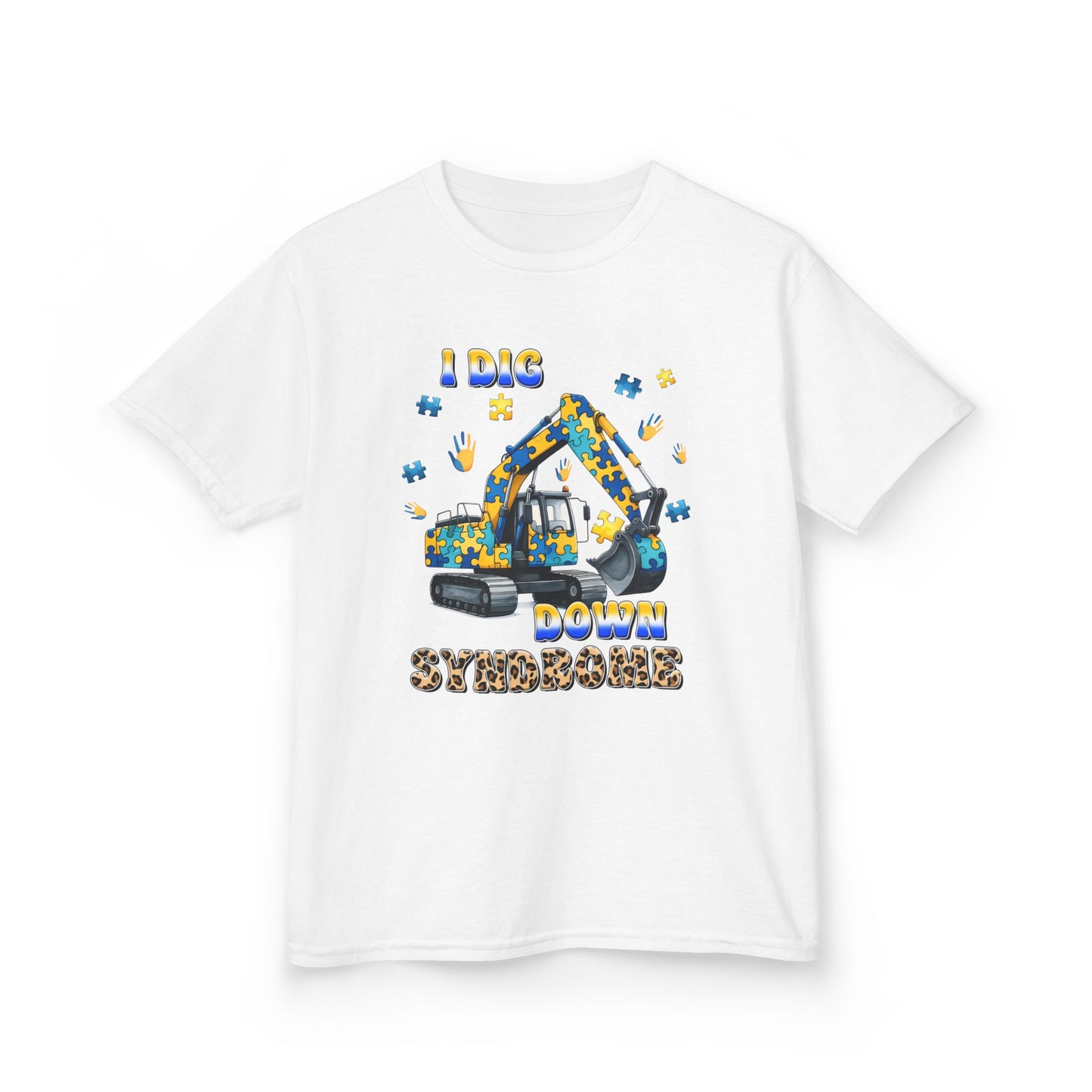 Kids Heavy Cotton™ Tee with Fun Construction Design, Children’s T-shirt, Playful Gift for Birthday, Casual Wear, Art Gift, Summer Outfit