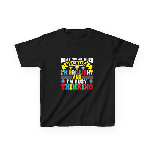 Brilliant Thinker Kids Tee - Fun Graphic T-Shirt, Gift for Bright Kids, School Wear, Birthday Present, Motivational Top