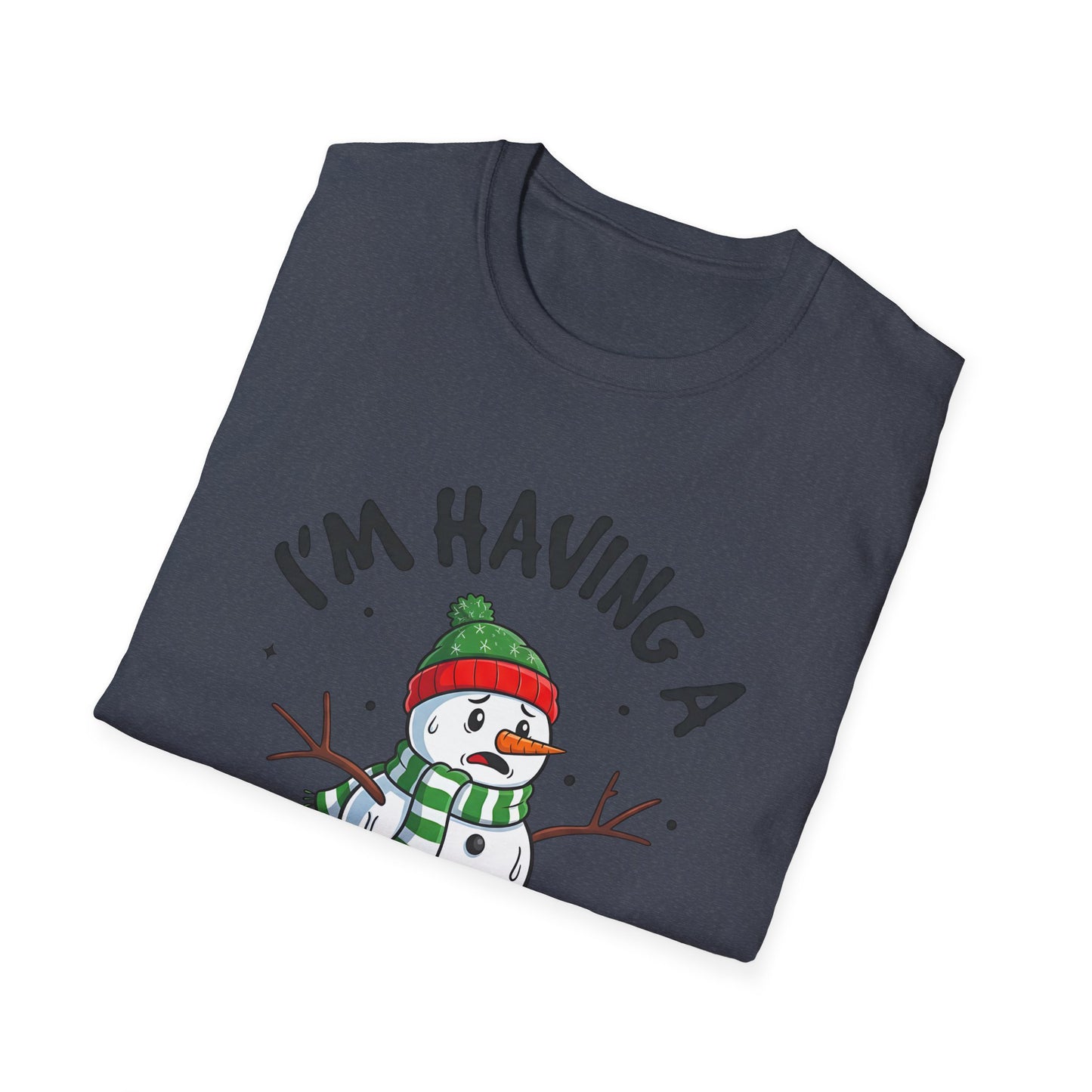 Funny Holiday Snowman T-Shirt - "I'm Having a Meltdown"
