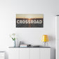 Crossroad Inspirational Canvas Print — “God Meets You at the Crossroad” Sunset Wall Art