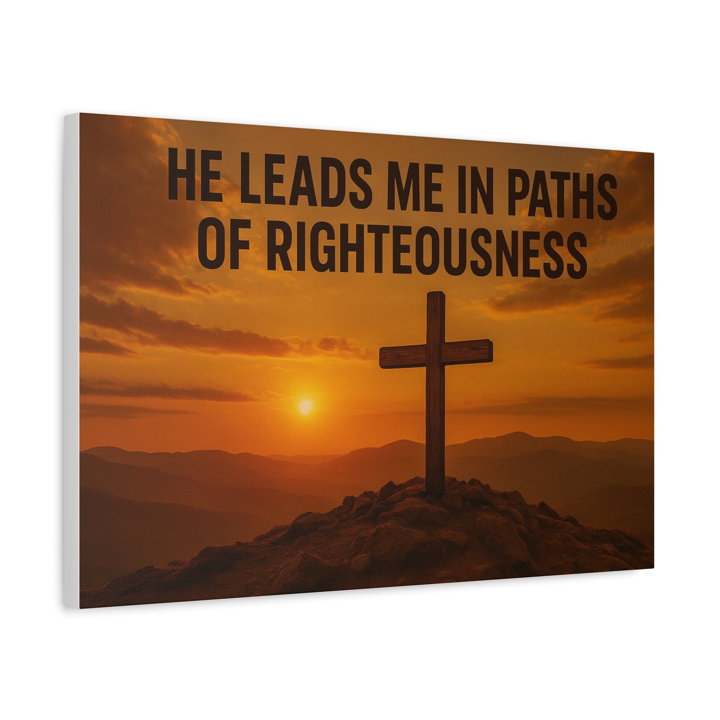 He Leads Me in Paths of Righteousness Canvas Wall Art