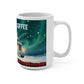 Trucking Christmas Mug - 15oz Holiday Coffee Cup with Chrome Truck Design