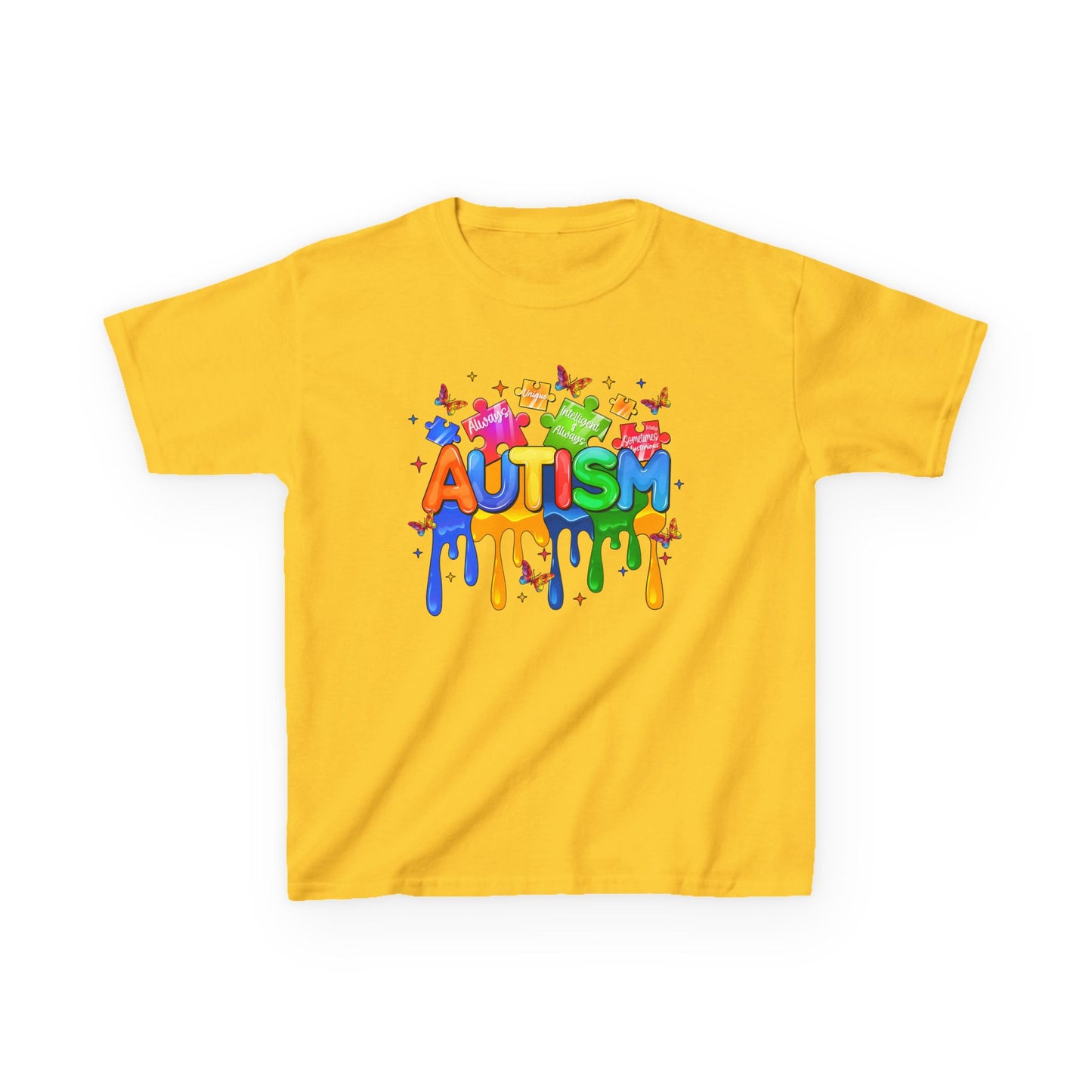 Colorful Autism Awareness Kids Tee, Autism Support T-Shirt, Kids Educational Apparel, Fun Children's Gifts, Family Awareness Shirt