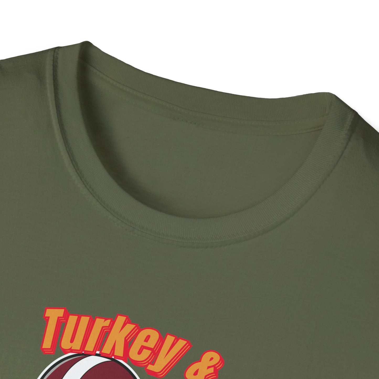 Thanksgiving Football Turkey T-Shirt - Fun Unisex Tee for Game Day