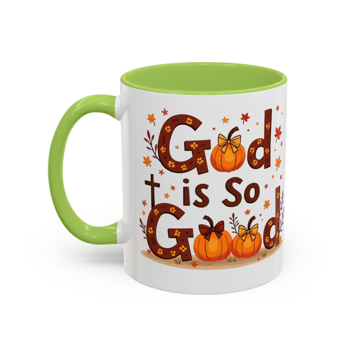 God Is So Good Fall Coffee Mug — Thanksgiving Pumpkin Accent Mug (11/15oz)