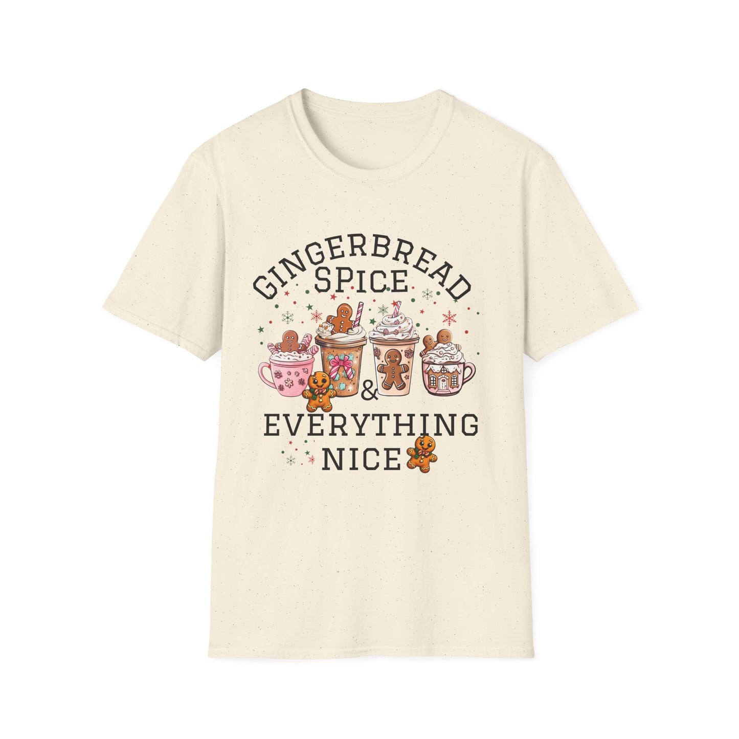Gingerbread Spice T-Shirt, Unisex Holiday Tee, Christmas Gift, Cozy Attire, Winter Celebration, Festive Apparel